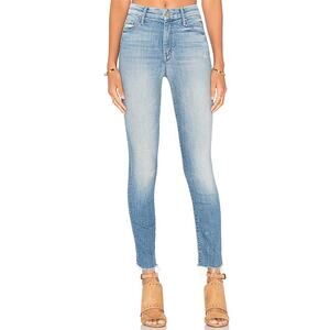MOTHER High Waisted Looker Ankle Fray Shake Well 25